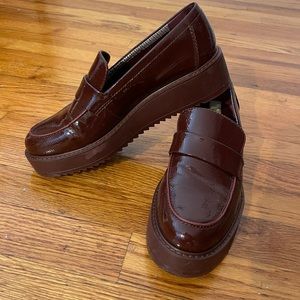 Maroon Lifted Loafers Franco Sarto